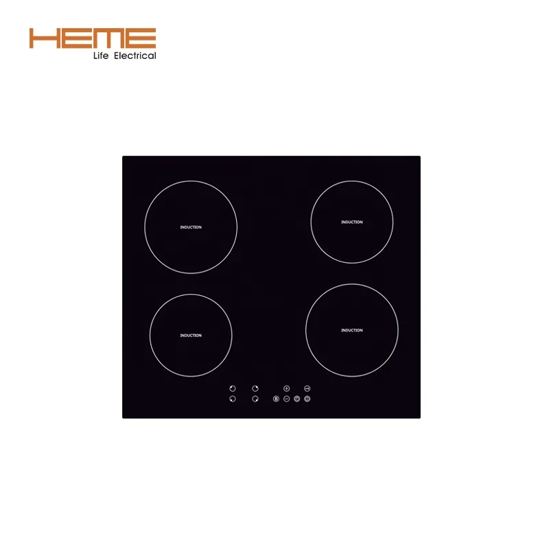 OEM/ODM Built in Hob Manufacturer Home Appliances Glass Panel 4 Cooking Zone Induction Electric Cooktop