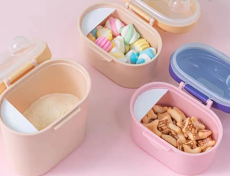 Baby Formula Milk Storage Infants Portable Milk Powder Dispenser Food Container Feeding Box for Kids Food PP Case