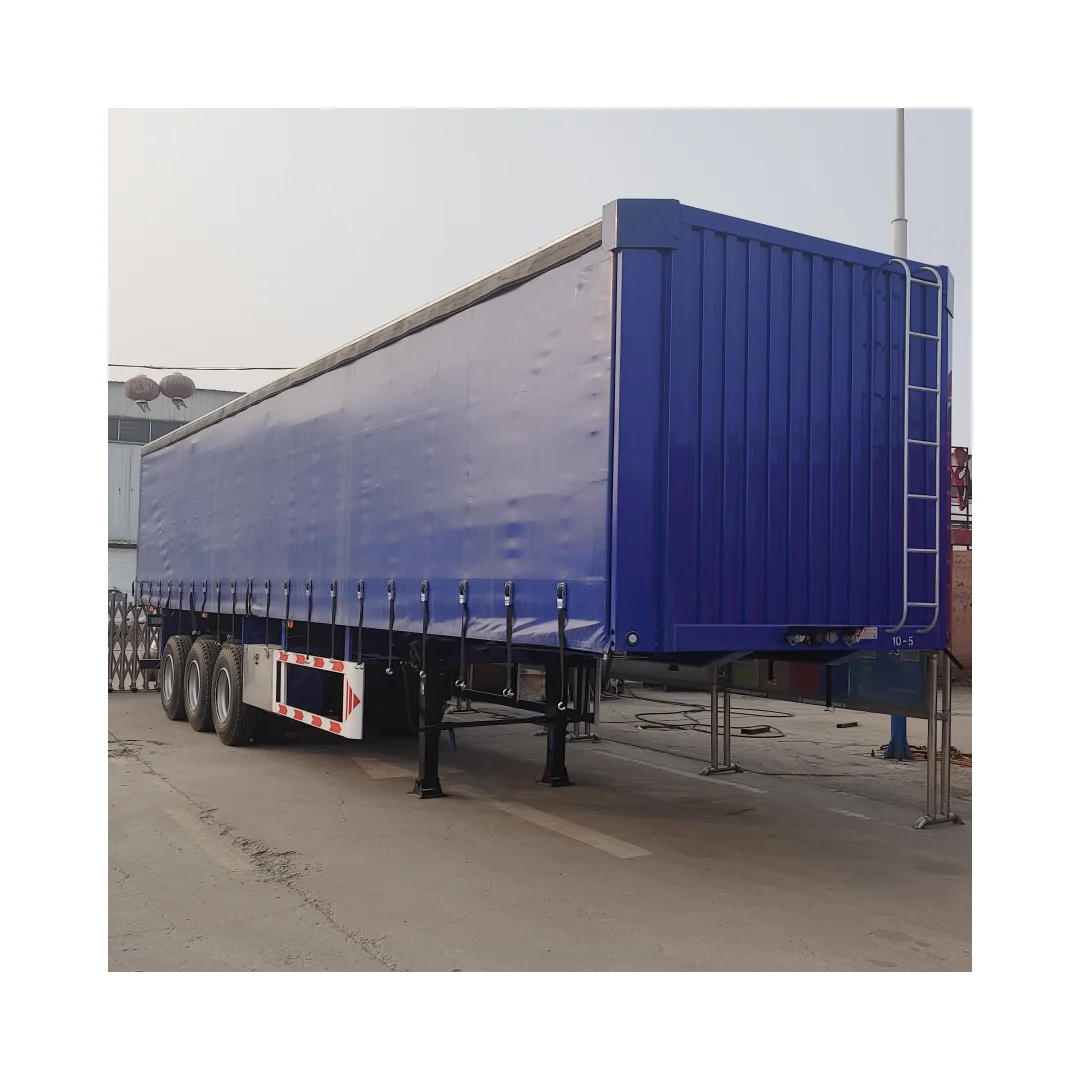 3 axle 60 ton side curtain van side curtain sliding semi trailer