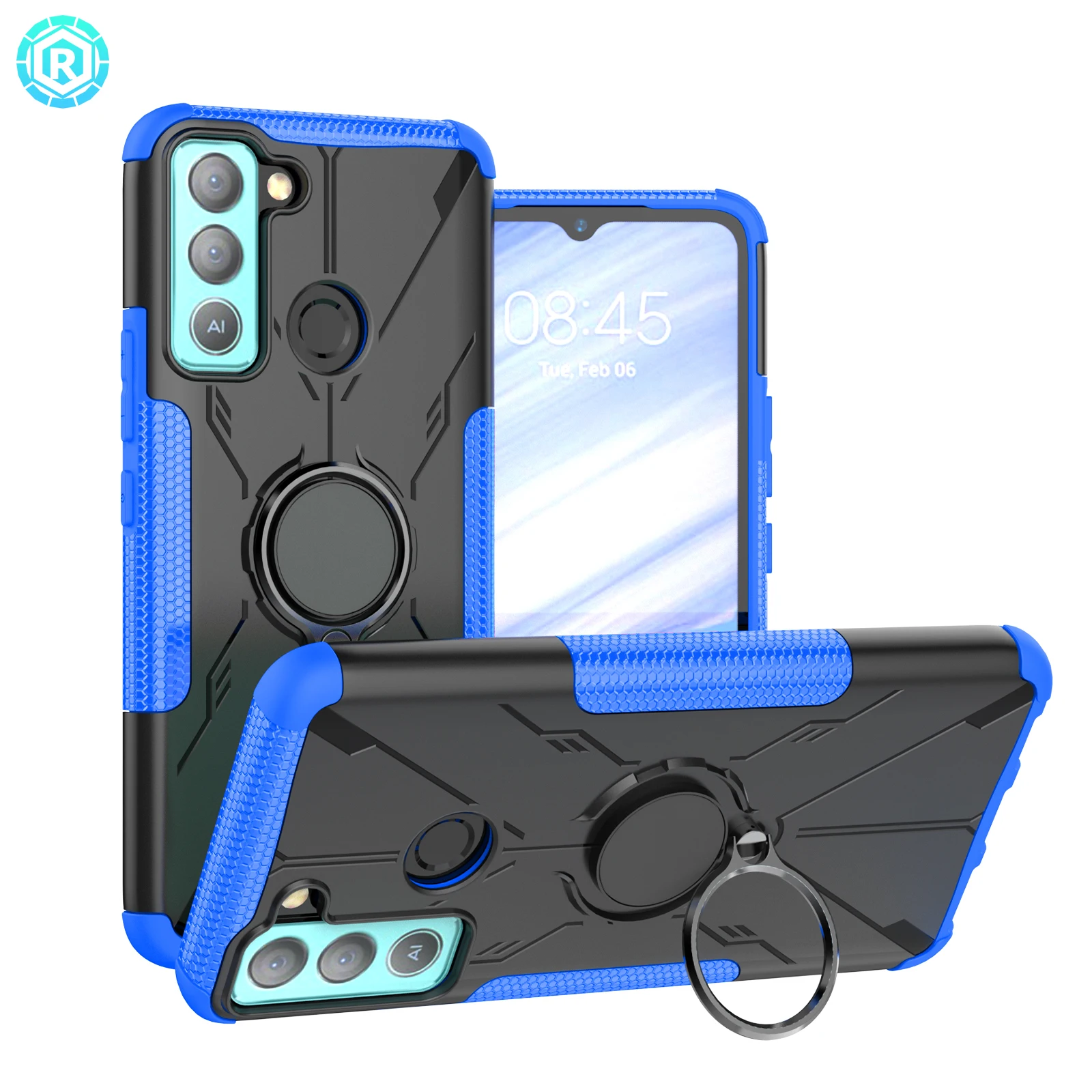 High Quality Mecha Phone Case Protective Durable Anti Fall Classic Design Vehicle Magnetic Phone Shell For Tecno Pop 5 Lite