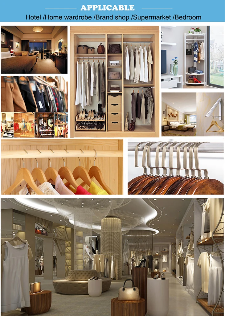 Good quality oem custom deluxe non slip wooden skirt coat hanger