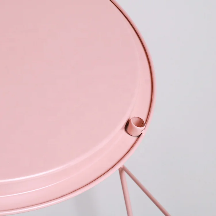 Concise Style Portable Metal Folding Tray Side Table Small End Table