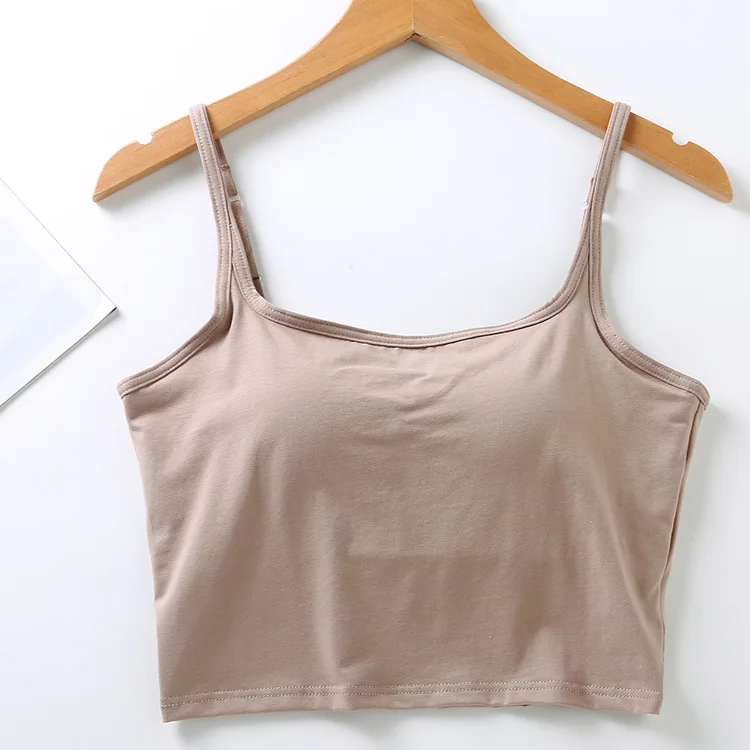 Hot Selling Beauty Back Camisole with Chest Pad and Chest Wrap Women Underwear Breathable fancy camisole top