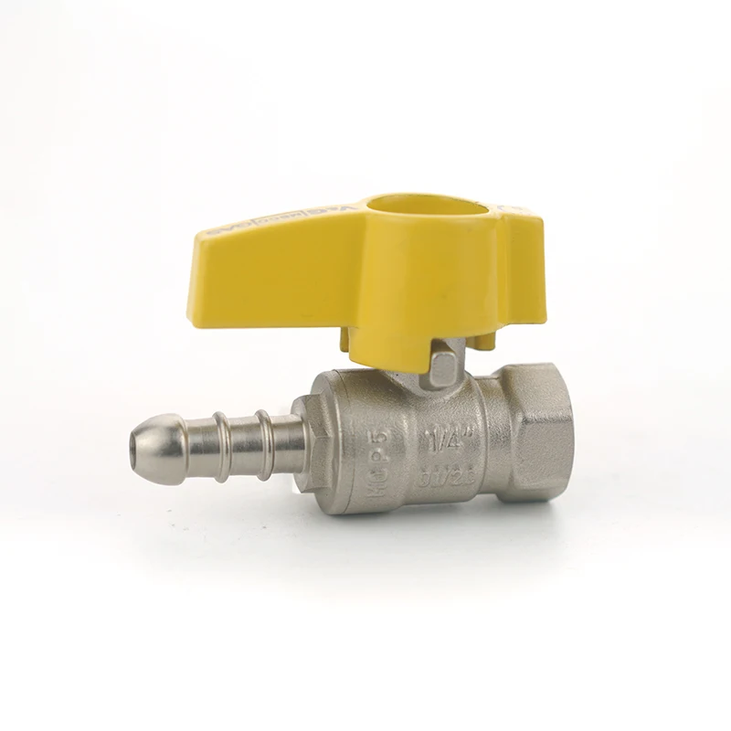 Ручной газовый латунный шаровой кран с соской pn 25 с внутренней резьбой 1/4 1/2 дюйма