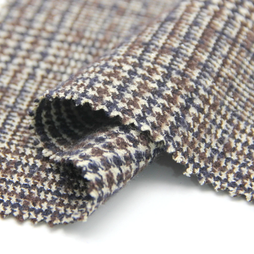 Hot overcoat Selling Plaid  checkered 44w + 40VWool blend fabric