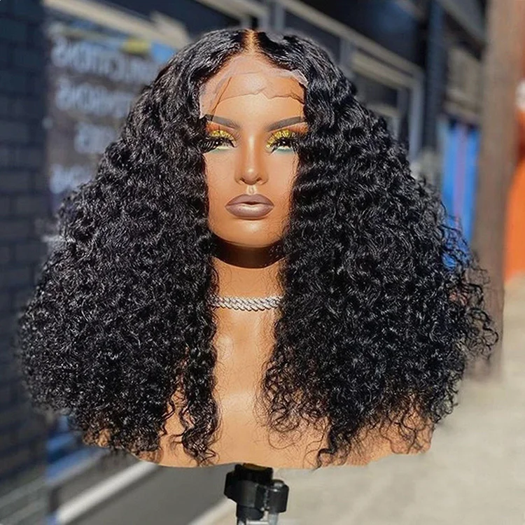 Kinky Curly Wig Bob for Black Women Natural Curly Short Bob Wig Transparent Hd Frontal Lace Short Bob Wig