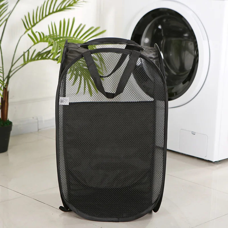 MZ Popup Laundry Hamper Foldable Laundry Basket Pop Up Mesh Laundry Hamper Wholesale Clothes Organizer