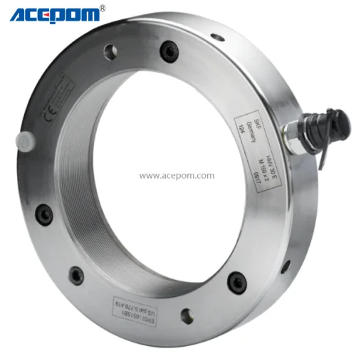 Hydraulic nut for mounting or dismounting of bearings HMV52E Equipped with eyebolts, two tommy bars and four mating holes