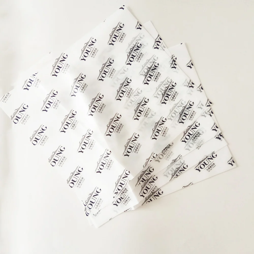 Custom Grease Proof Hamburger Wrapping Printed Wax Paper  005