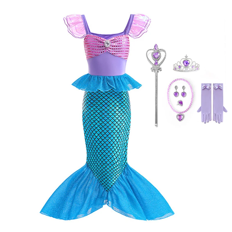 Halloween Kids Cosplay Dress Girls Fashion Party Children Princess Costume With Accessories