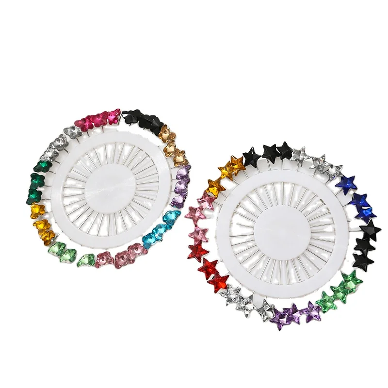 100Pcs Crystal Acrylic Diamond Head Pins 8*54mm Big Size Sewing Corsages Flower Pins Long Floral Diamond Wedding Gifts Parties