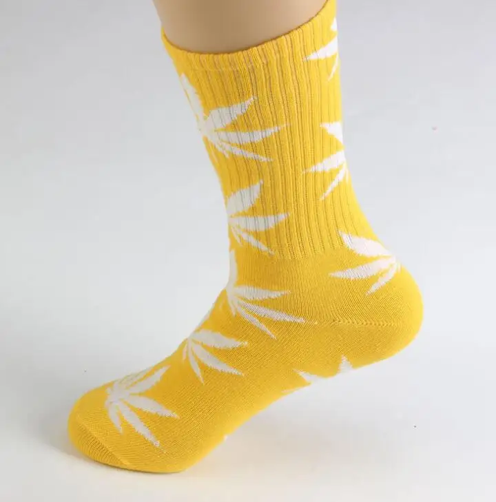 Winter high Quality Harajuku chaussette Style Weed leaf Socks For Women Men Hip Hop Socks Custom