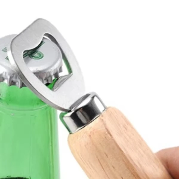 Durable Wooden Beer Bottle Opener Wholesale Laser Metal Corkscrew & Opener