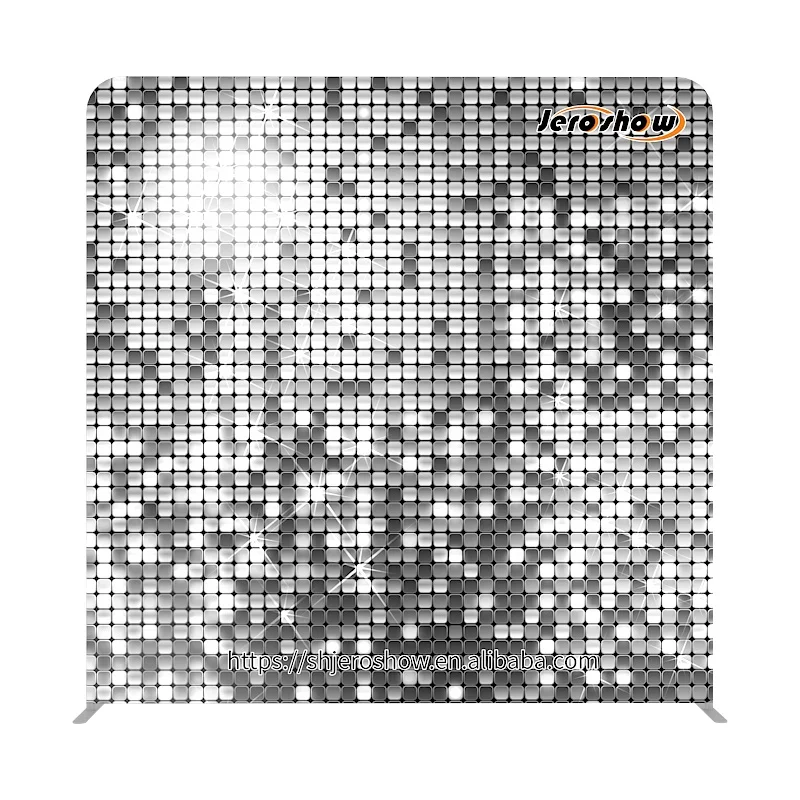 Heavy Duty Tension Fabric Backdrop Frame With Display 8X8 Ft Expo Easy Trade Show Booth Cover Tube Display Tension Fabric Banner