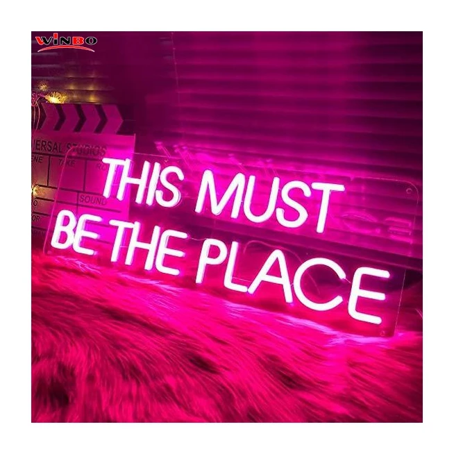 Dropshipping Free Design Custom Led Neon Light Name Custom Drop Shipping this must be the place neon sign