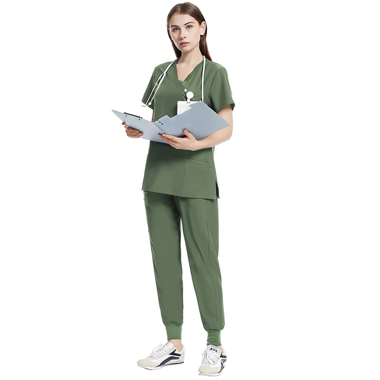 UK Warehouse Fast Shipping unisex Scrub Uniform black waterproof Nurses scrubs uniforms sets fashionable