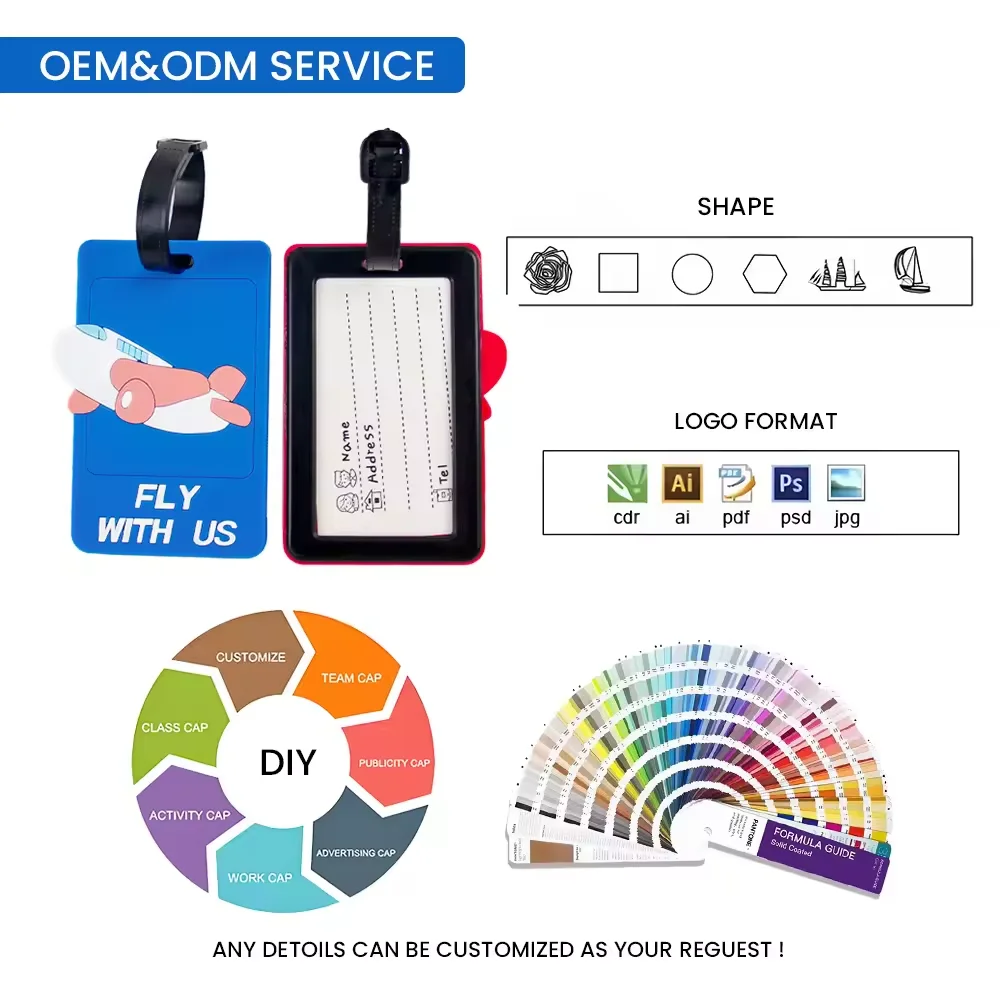 Customized Passport Covers Travel Luggage Tags Set Leather PU Passport Holder and Luggage Tag Travel Agency Gifts for promotion