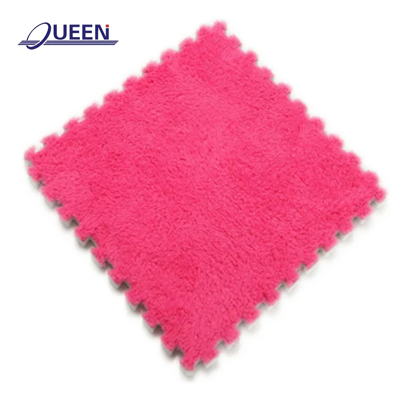 LINYIQUEEN kids play mat and rubber foam puzzle carpet tiles shaggy carpet long pile baby puzzle mat carpet