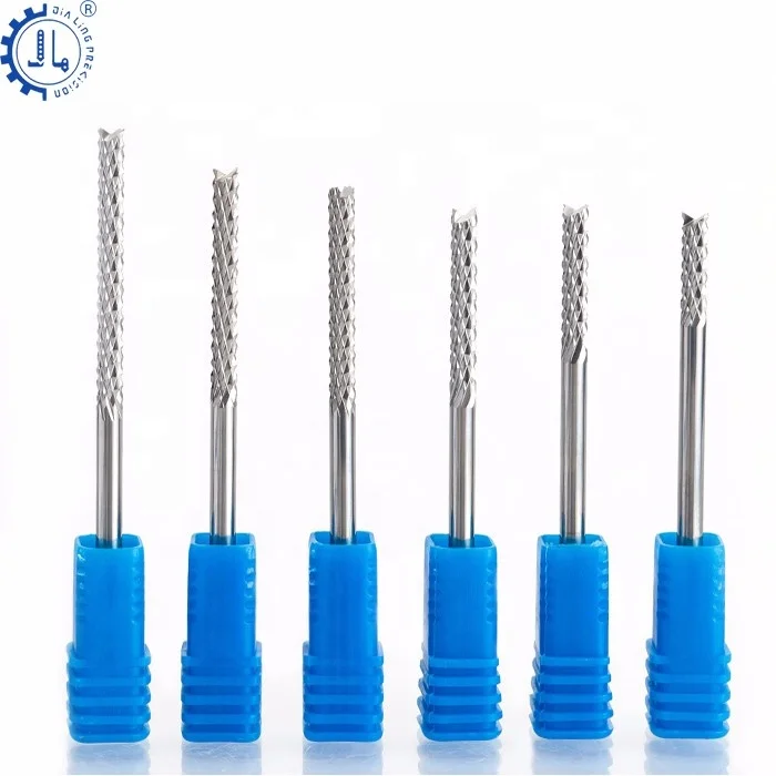 PCB Router Bits 0.01mm PCB Milling Cutter Bit Corn Teeth End Mill CNC Fiberglass Milling Cutter For PCB