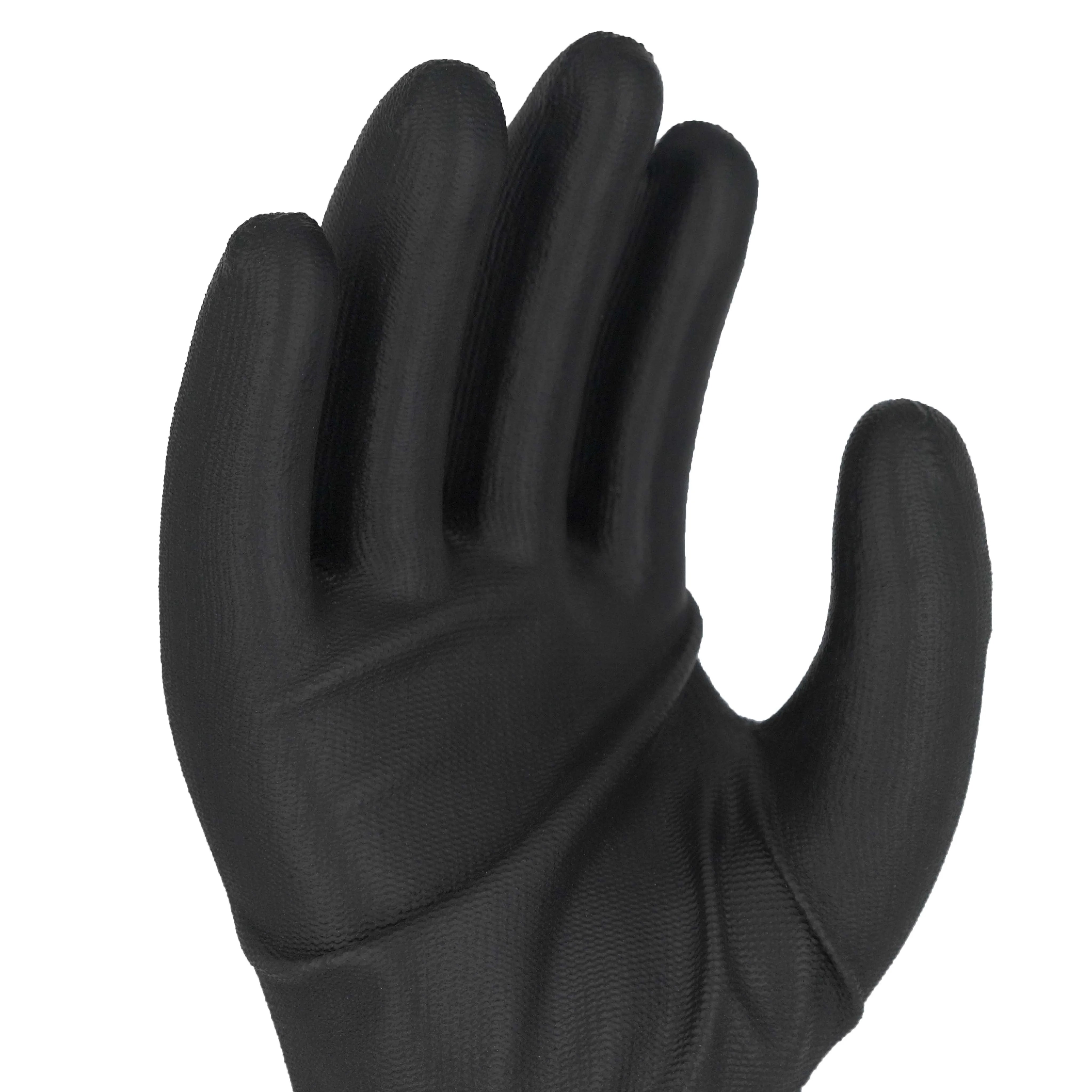 SKYEE Custom Logo PU Coated HPPE U2 Nylon Knit Anti cut Work Gloves Safety Gloves Construction Anti Cut Hand Gloves