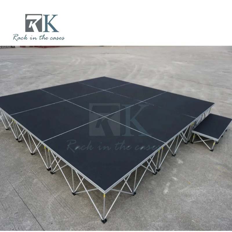 Mobile Folding 40cm H secure stage platform aluminum dance wedding stage