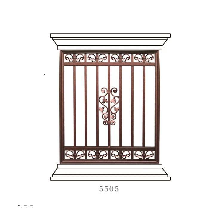 Luxury wrought iron window lattice design grille screen