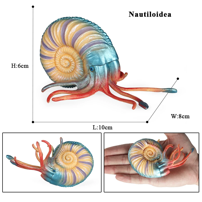 Oenux Wholesale Simulation Ocean Animal Action Figures Sea Life Crab Nautilus Shrimp Squid Model Figurines Education Gift Toy