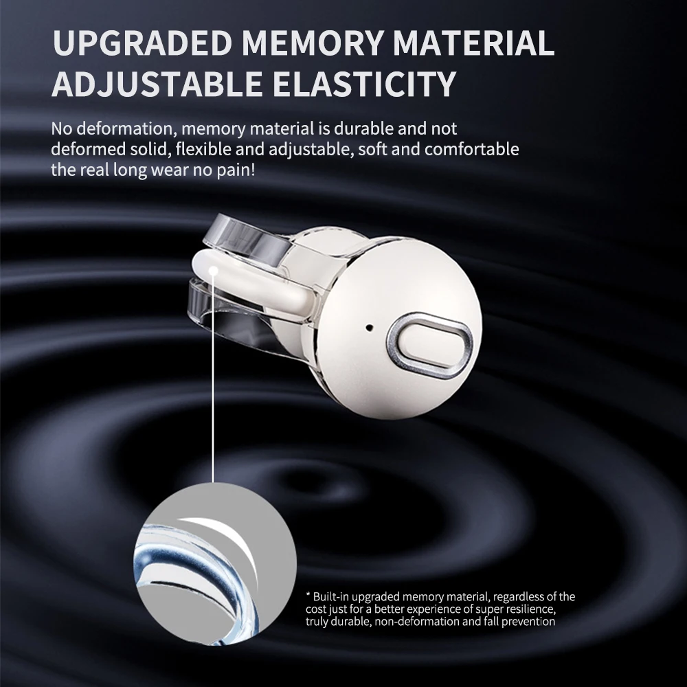 Open Ear Wireless Earbuds Ear Clips True Noise Cancelling Ear Clip Air Bone Conduction Headphones Clip Type Earphones