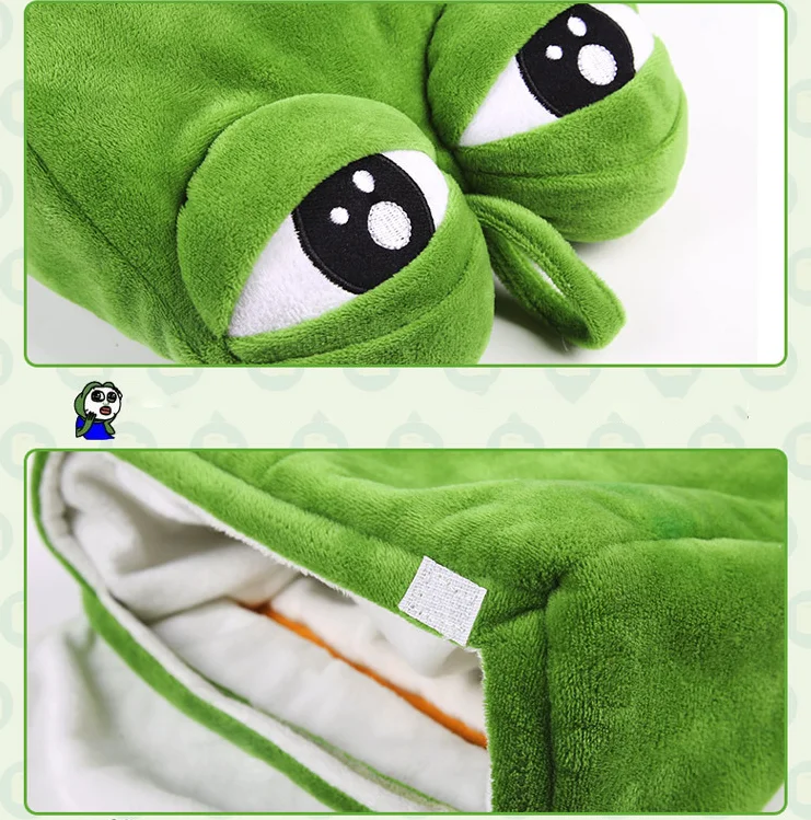 Wholesale customized sad frog tissue box plush animal tissue box creative plush home product
