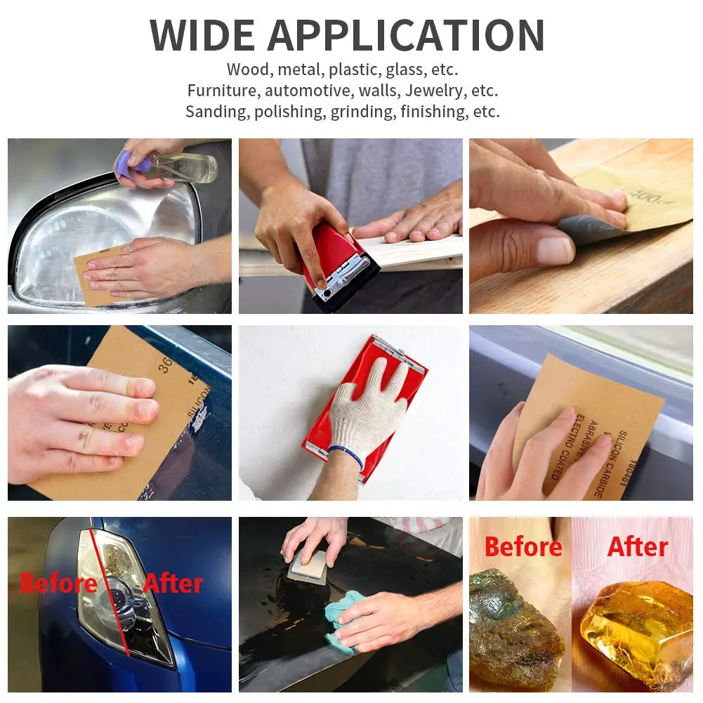 9*11 Inch A4 Sheet Abrasive Sabd Paper Silicon Carbide Tough And Fine Grit Sets