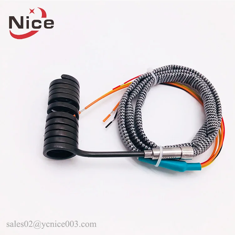 spring coil heater hot runner heater with stainless steel flexible cable