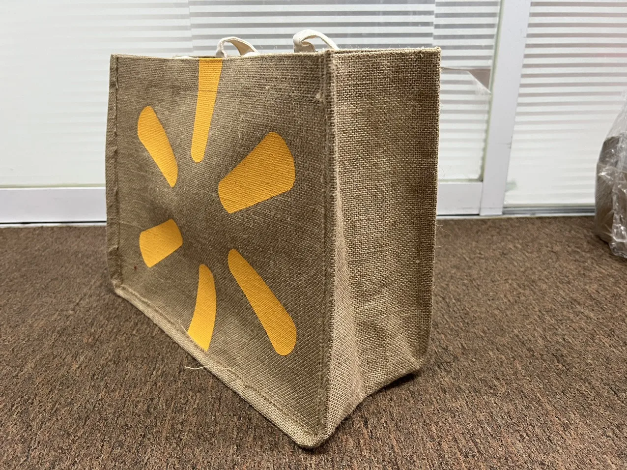 Custom Color jute eco recycle material Tote Bag Eco-Friendly Recyclable Promotional Shopping Handbags