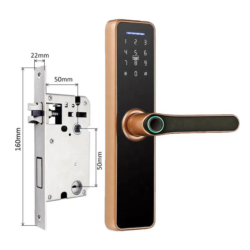 Электронный замок smart tuya smart deadbolt замок набор wifi пароль дверной замок