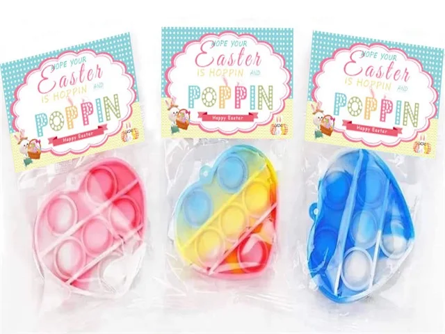 2022 New Limited sensory fidget toys stress relieve pop bubble keychain easter gift for kids and lover