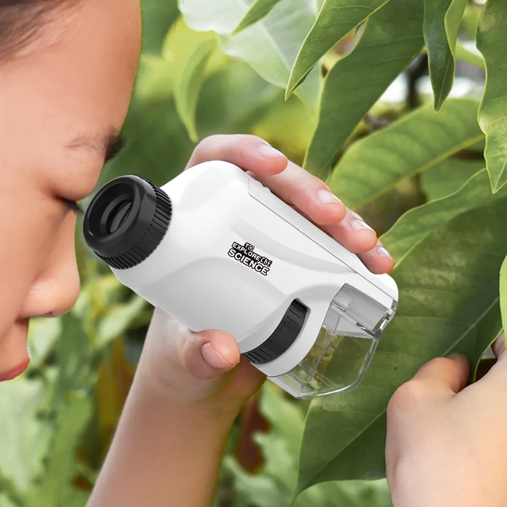 Portable Microscope for Kids Zoom 60x-180x,Handheld Mini Microscope STEM & Science Toys,Little Scientist Microscope