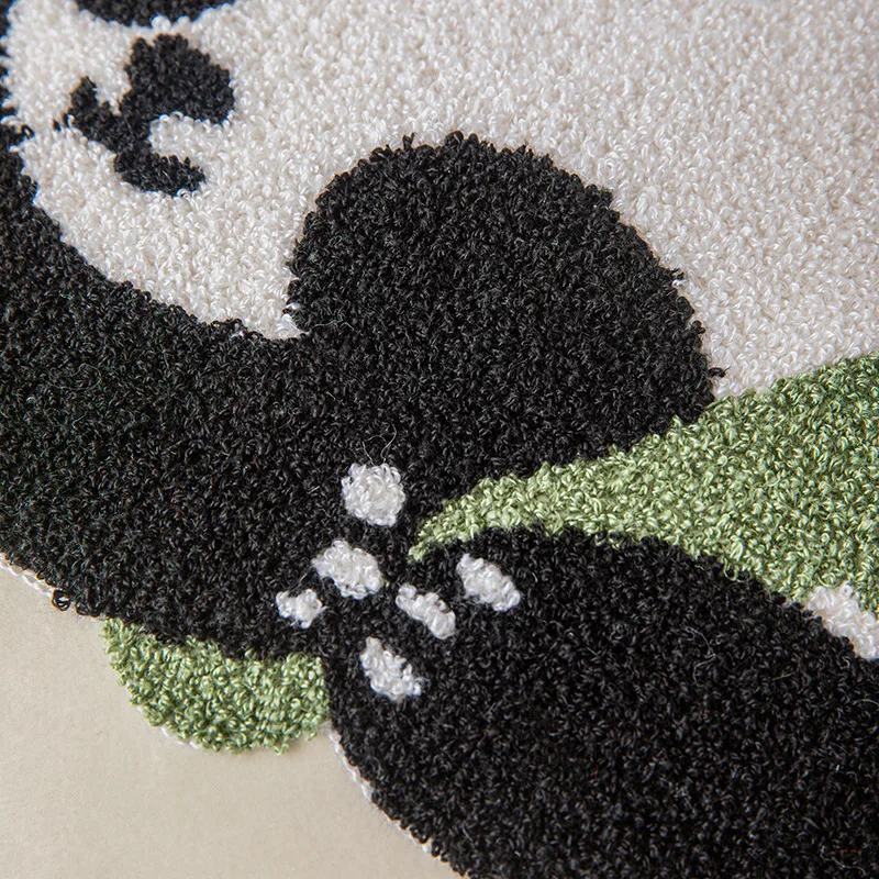 Wholesale Cute Panda pattern Jacquard Cushion Case Simple Style Decorative Throw Pillow Cover