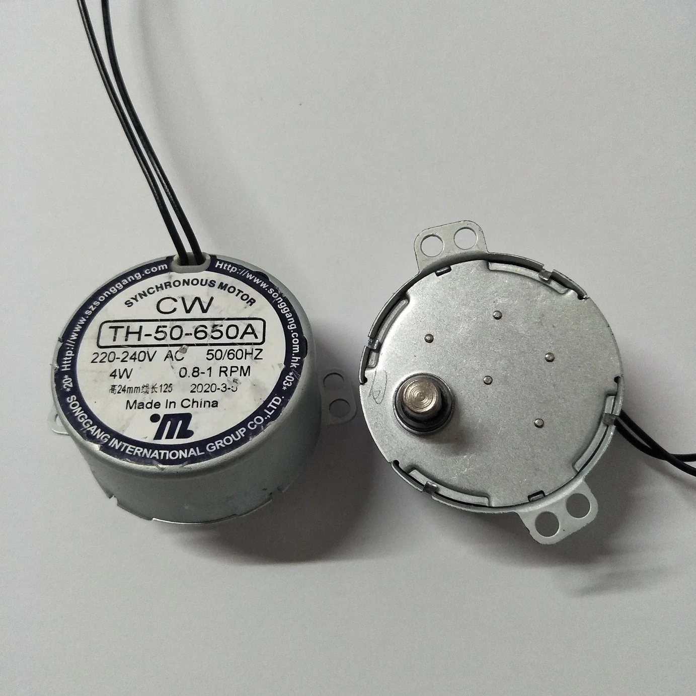 49TYD 49TYJ 49TYZ Ac synchronous motor 220v - 240v 0.8rpm 1RPM CCW class F high 24mm  shaft long 12mm with high temperature wire