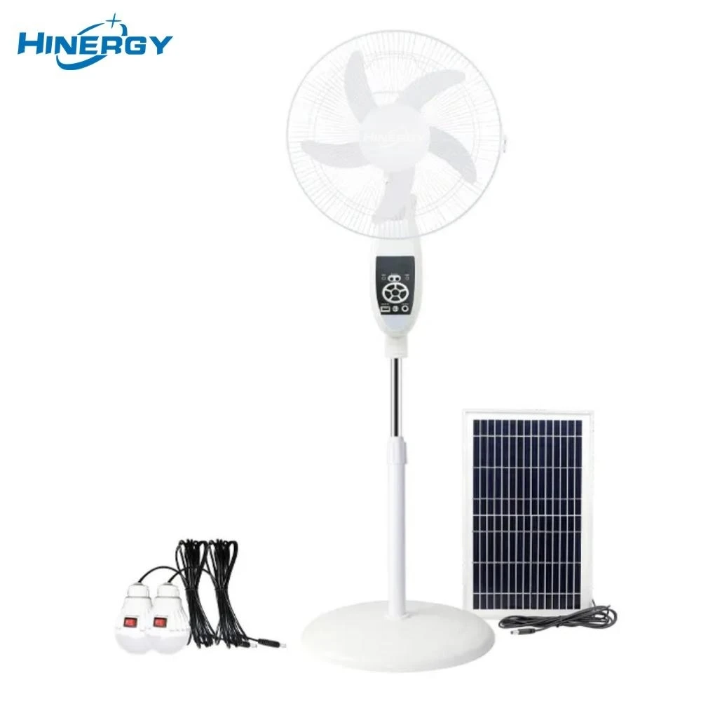 18-дюймовый бесщеточный двигатель перезаряжаемый напольный вентилятор на солнечных батареях со светодиодными лампочками