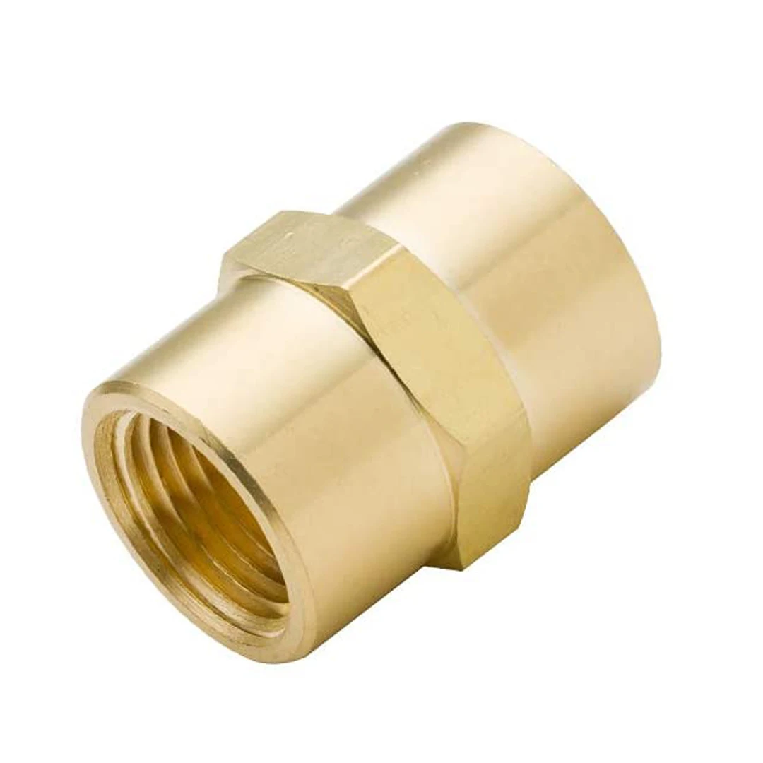 NPT 1/4' BSPP Brass Coupler Female Hex Nipple Fittings Hex Coupling Socket Fitting