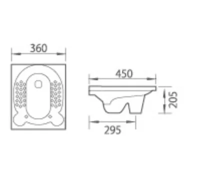 cheap price sanitary ware Children Kid Bathroom KID wash down white ceramic WC Squat pan toilet