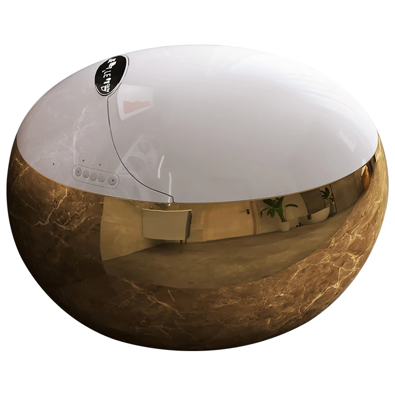 Luxury floor mounted intelligent toilet gold color egg shaped toilet bowl tankless intelligent closestool smart toilet
