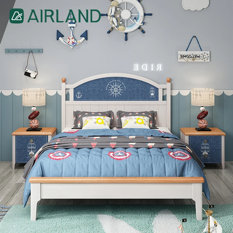 Детская односпальная кровать с деревянной рамой Airland для девочек