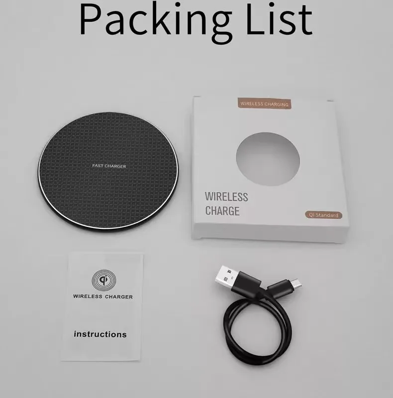 Fast Charging Pad Universal Phone Charger 10W 15WFast Qi Wireless Portable Charger Wireless