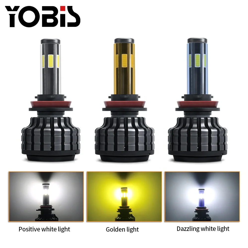 f6 f5 f3 f2 9005 9007 h4 h11 45w 55w lens csp crv auto car laser projector 4 sides led headlight bulb for