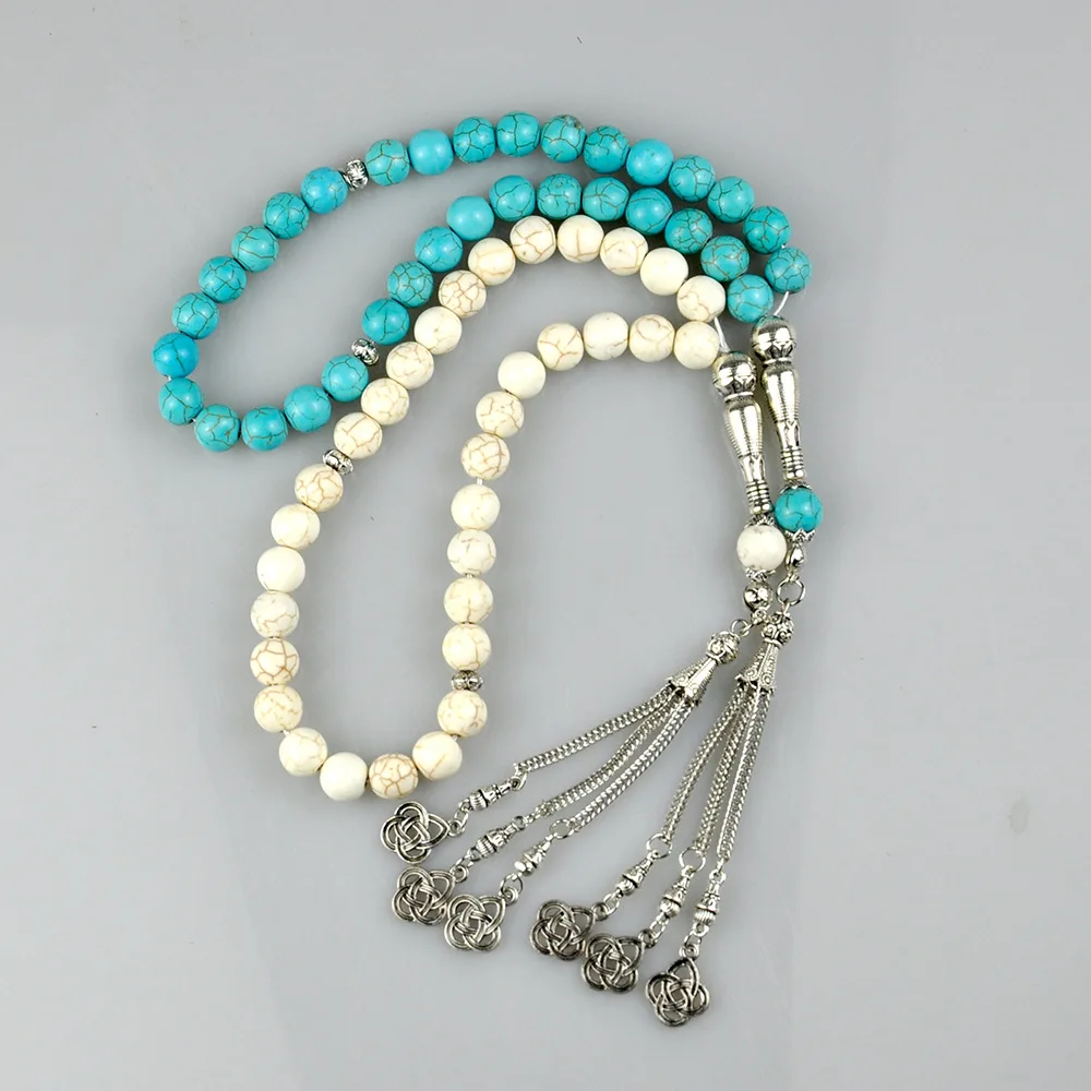 Muelson 33 Turquoise Muslim Prayer Beads 10mm Bead Wholesale of Islamic Jewelry