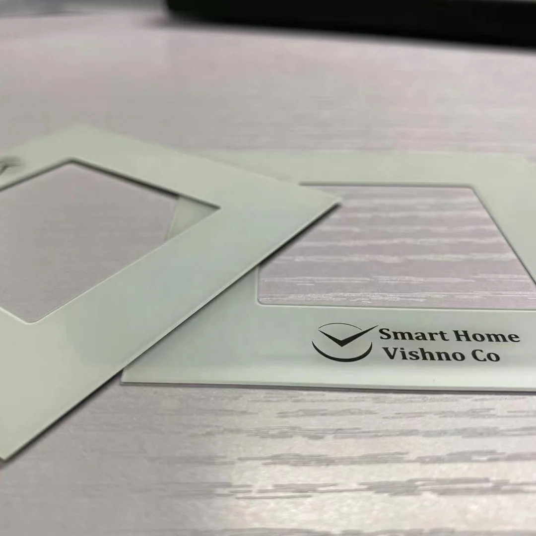 0.7mm Ultra Thin Silk-screen Printed Glass White Ceramic Fritted Printing for Electronic Glass Panel