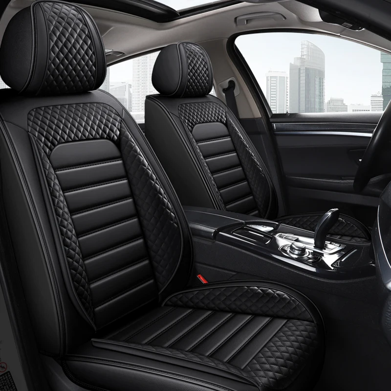 Top Quality Full Set Protection Pvc Leather Universal Car Seat Cover Protector Waterproof