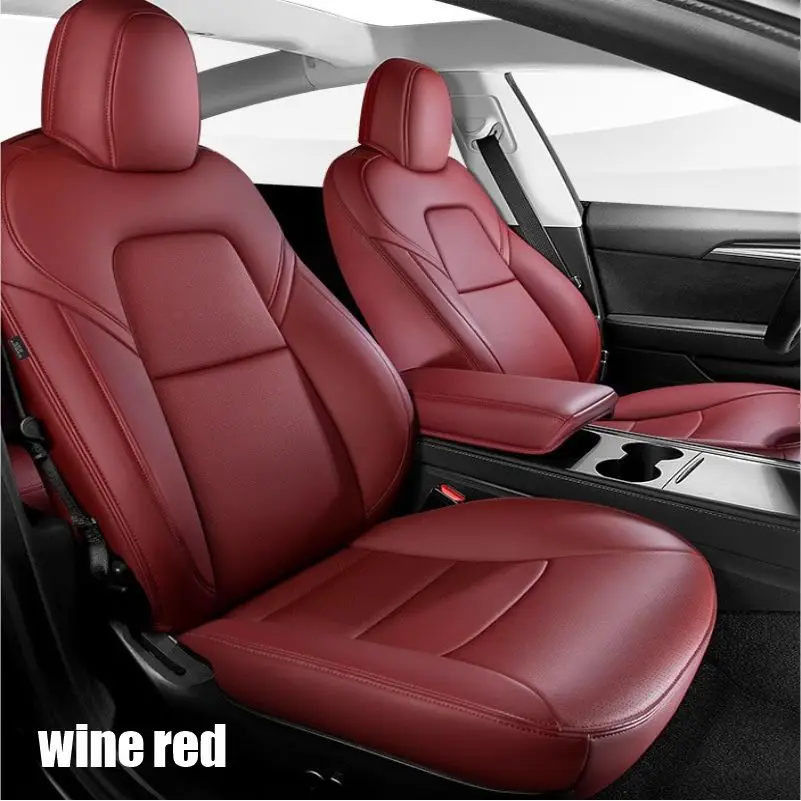 Universal Pink Leather Car Seat Covers Luxury Sports Design for Toyota SUV Front Full Set with Red Logo & Waterproof Feature