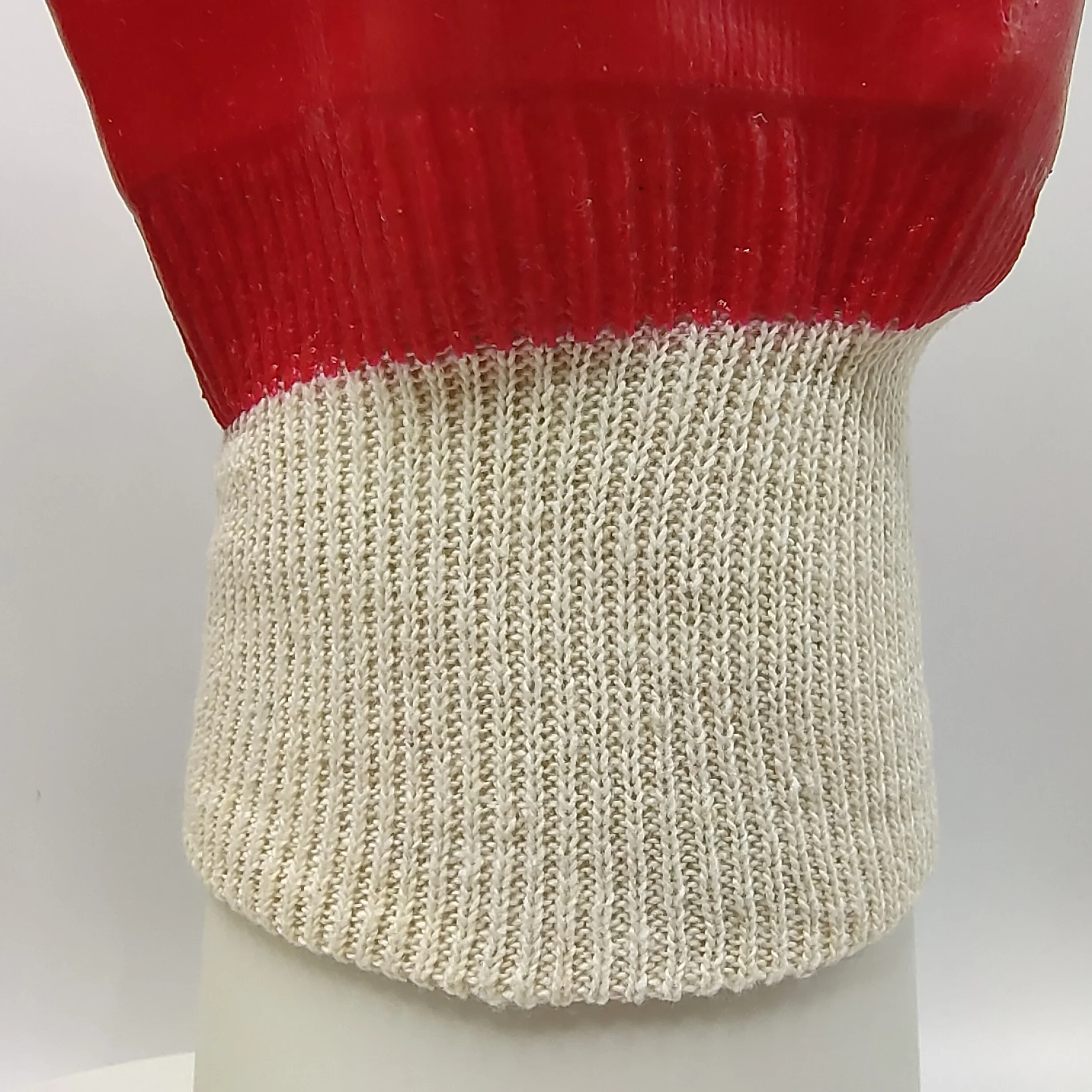 oil resistance red PVC gloves with knit wrist for oil industry for sale
