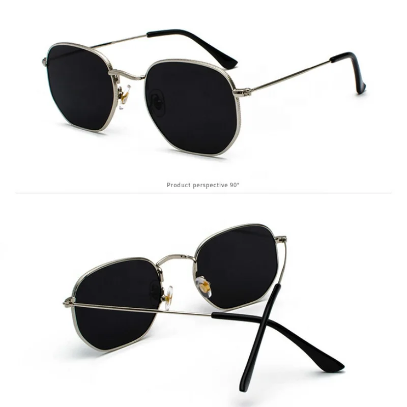 2024 Sunglasses Women Brand Designer Small Square Sunglasses Men Metal Frame Driving Fishing Glasses